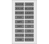 Campervan Fuse Board Stickers Self Build Camper Motorhome Electrics Decals
