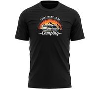 Campervan Mens T Shirt Mountain Adventures Travelling Dad Gift Tee Top, XL, Black