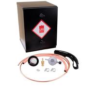 CAMPERVAN MOTORHOME STEEL GAS LOCKER KIT WITH CAMPING GAS REGULATOR - REMOVABLE FRONT - 340MM HIGH