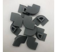 Campervan Motorhome Van Corner Trim Profile 15mm Plastic End Caps MULTI PACKS/COLOURS (5, Grey)