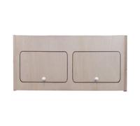 Campervan Overhead Cabinet 2 Door Top Locker Central Divider Camper Van Furniture Storage Lightweight Solid Birch Plywood Unpainted Soft Close Hinges Push Button Locks Pre Drilled Holes Fixing Kit Nat