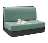 Campervan Seat CoverSoft Microfiber Fabric Stretch Sofa Cover-Campervan Dining Table and Chair Cushion Covers Washable and Easy to Install(Multi-Color) 2 Bench Cover & 2 Backrest Cover Pine green