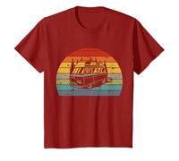 Campervan Woman Campervan Campsite Born Vintage Retro T-Shirt