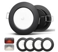 camperxlite 4 PCS 12V LED Spot Lights with Red Led, CRI 93 Caravan Recessed LED DownLights, 24V Ceiling Lights with Dimmer Switch for Campervan, Truck, Boat, Van, Wardrobe, Cabinet, Showcase, 5000K