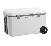 CampFeuer Cool Box White 70 Litres with Wheels, Rolling Cool Box, Insulated Cool Box with Handles, Mobile Cooling Box, Ice Box, Mini Fridge, Thermal Box, Snack Box, Ice Cooler, Cooler Box for Car