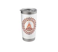 Campfire Autumn Leaves Cozy Fire Rustic Forest Night Stainless Steel Insulated Tumbler
