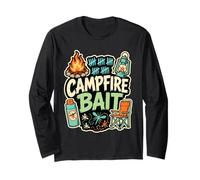 Campfire Bait Mosquito Camping Retro Long Sleeve T-Shirt