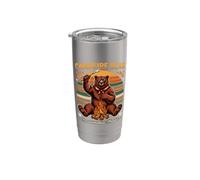 Campfire Bear Marshmallow Master Funny Camping Stainless Steel Insulated Tumbler