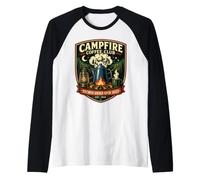 Campfire Coffee Club Brewed Under Open Skies Est 1956 Raglan Baseball Tee