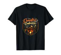 Campfire Confessions Camping Mountain Badge T-Shirt