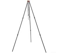 Campfire Cooking Tripod, Outdoor Camping Tripod, Adjustable Portable Pot Holder For Hanging, Outdoor Cooking Tools For Garden Camping Picnic(Is black)