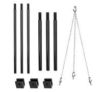 Campfire Cooking Tripod - Removable Aluminum Alloy Grill Stand, Pot Holder with Adjustable Height Chain Hook | Portable Folding Kitchen Tripod for Esther