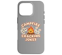 Campfire Cracking Jokes Marshmallows Humor Camping Pun Retro Case for iPhone 16 Pro