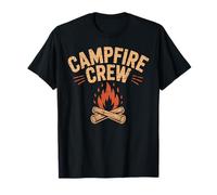 Campfire Crew Camp Fire Graphic, Outdoor Adventure Design T-Shirt