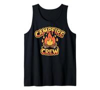 Campfire Crew Camp Fire Graphic, Outdoor Adventure Design Tank Top