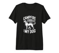 Campfire Cuddles with My Dog Camping Lover Premium T-Shirt