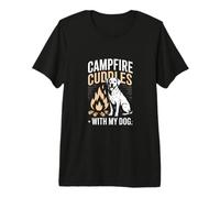 Campfire Cuddles with My Dog Camping Lover Premium T-Shirt