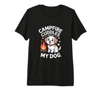 Campfire Cuddles with My Dog Camping Lover Premium T-Shirt