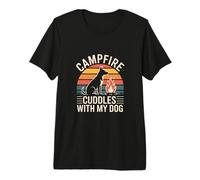 Campfire Cuddles with My Dog Camping Lover Premium T-Shirt