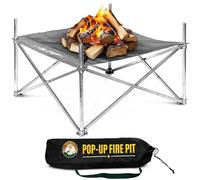Campfire Defender Protect Preserve Pop-Up Fire Pit | Portable and Lightweight | Fullsize 24 Inch | Never Rust FirePit Pop-Up Pit Ultralite