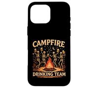 Campfire Drinking Team Spooky Skeleton Beer Vintage Camping Case for iPhone 16 Pro Max