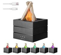 Campfire Essential Oil Diffuser 280ml Electric Aromatherapy Diffuser Touch Control Ultrasonic Cool Mist Humidifier Auto-Off Aroma Scented Oil Diffusers with 7 Color, 3 Timer for Home Office Yoga