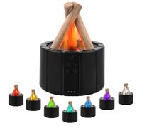 Campfire Flame Fire Diffuser, 250ML Essential Oil Diffuser with Remote Control, 7Colors & Timer (1/3/6H) Night Light Ultrasonic Aroma Diffuser & Cool Mist Humidifier & Auto Shut-Off for Home Bedroom