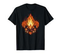 Campfire Fleur-De-Lis Abstract Scouting Logo Art T-Shirt