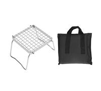 Campfire Grill Grate Stainless Steel Folding Camp Fire Cooking Racks with Carrying Bag for Outdoor Hiking Barbecue Burner Stove Picnics