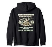 Campfire Has A Screw Loose Camping Nut House Camper Zip Hoodie