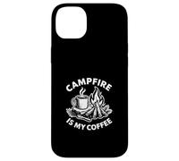 Campfire Is My Coffee Funny Bushcraft Camping Morning Ritual Case for iPhone 14 Plus