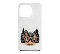 Campfire Knitting Friends Bigfoot Alien Bear Case for iPhone 13 Pro
