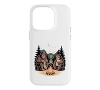 Campfire Knitting Friends Bigfoot Alien Bear Case for iPhone 14 Pro