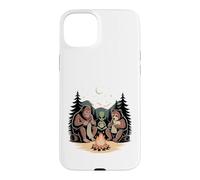 Campfire Knitting Friends Bigfoot Alien Bear Case for iPhone 15 Plus