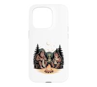 Campfire Knitting Friends Bigfoot Alien Bear Case for iPhone 15 Pro