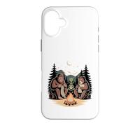 Campfire Knitting Friends Bigfoot Alien Bear Case for iPhone 16 Plus