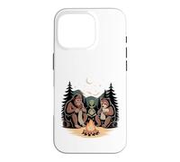 Campfire Knitting Friends Bigfoot Alien Bear Case for iPhone 16 Pro