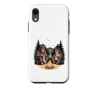 Campfire Knitting Friends Bigfoot Alien Bear Case for iPhone XR