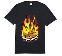 Campfire Log Fire Flames Comfort Colors Adult Heavyweight T-Shirt