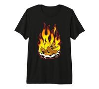 Campfire Log Fire Flames Premium T-Shirt