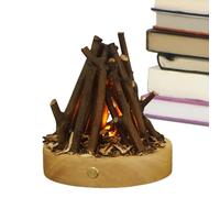 Campfire Night Light - Fake Campfire Night Light Touch Control, 3 Modes Adjustable,Bonfire Imitating 3D LED Fire Pit Firewood Lamp for Halloween Christmas Festival, Home Decor