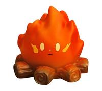 Campfire Night Light - Nursery Flame Lights, 3.39in PVC Cartoon Design, Flickering Fire Effect, Battery Operated Safe Glow | Perfect for Kids Bedroom Dorm Dining Table Living Room Ambiance