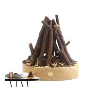 Campfire Night Light - USB Rechargeable Bonfire Lamp 3 Modes Adjustable - Pretend Campfire LED Fake Fire Pit Firewood Lamp for Bar Home Table Centerpiece, Christmas Decorations