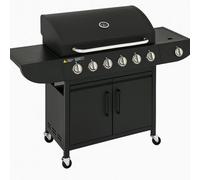 Campfire Original 7 Gas Burner 6+1 Garden Grill, Steel Warming Rack, Side-Burner, Storage & Built-In Temperature Gauge For Home Ga