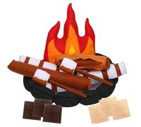 Campfire Play Set - Colourful Fire and Log Pieces, Easy Assembly Structure, Compact Storage Tray, Interactive Pretend Play Feature | Perfect for Kids with Indoor Camping Scenes Pretend Cooking Educati
