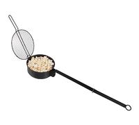 Campfire Popcorn Popper - Old Fashioned Popcorn Maker with Extended Handle - Camping Gear by Great Northern Popcorn (Black)