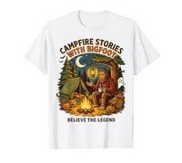 Campfire Stories with Bigfoot Believe The Legend Value Graphic T-Shirt