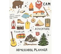 Campfire Studies Homeschool Planner - Undated 12-Month Lesson Planning Organizer for Homeschool Families | Curriculum Tracker, Attendance Log, Monthly & Weekly Layouts