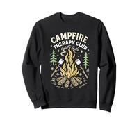 Campfire Therapy Club Outdoor Nature Camping Design Sweatshirt