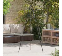 Campfire Tripod Black Steel 92x92x191.5cm Portable Heavy-Duty Outdoor Grill Pro